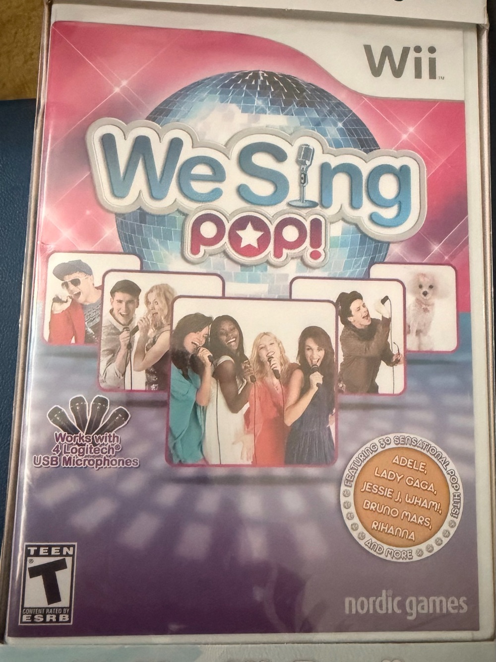We Sing Pop! Wii Karaoke Party Game - Nordic Games (Pink/Purple)